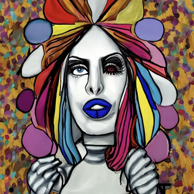 Lady Gaga in the style of George Condo     4
